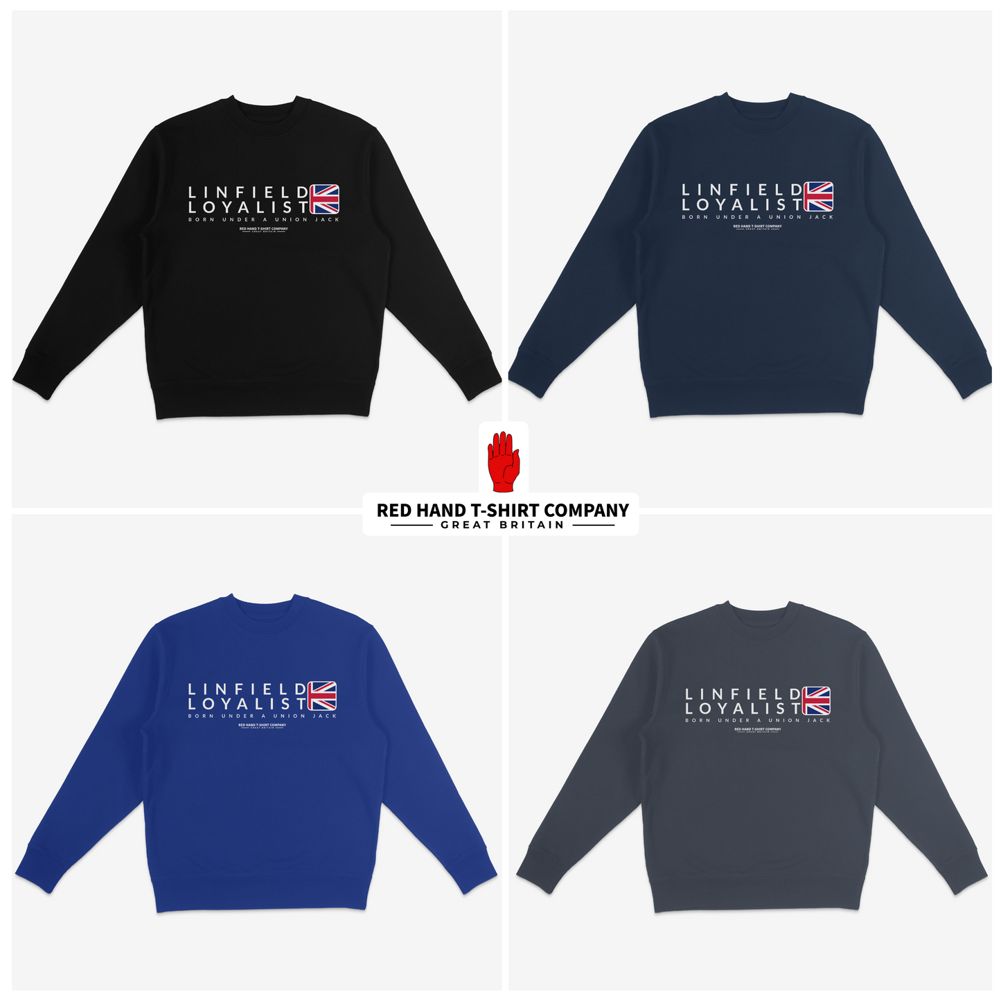 Linfield Born Under A Union Jack Sweatshirt