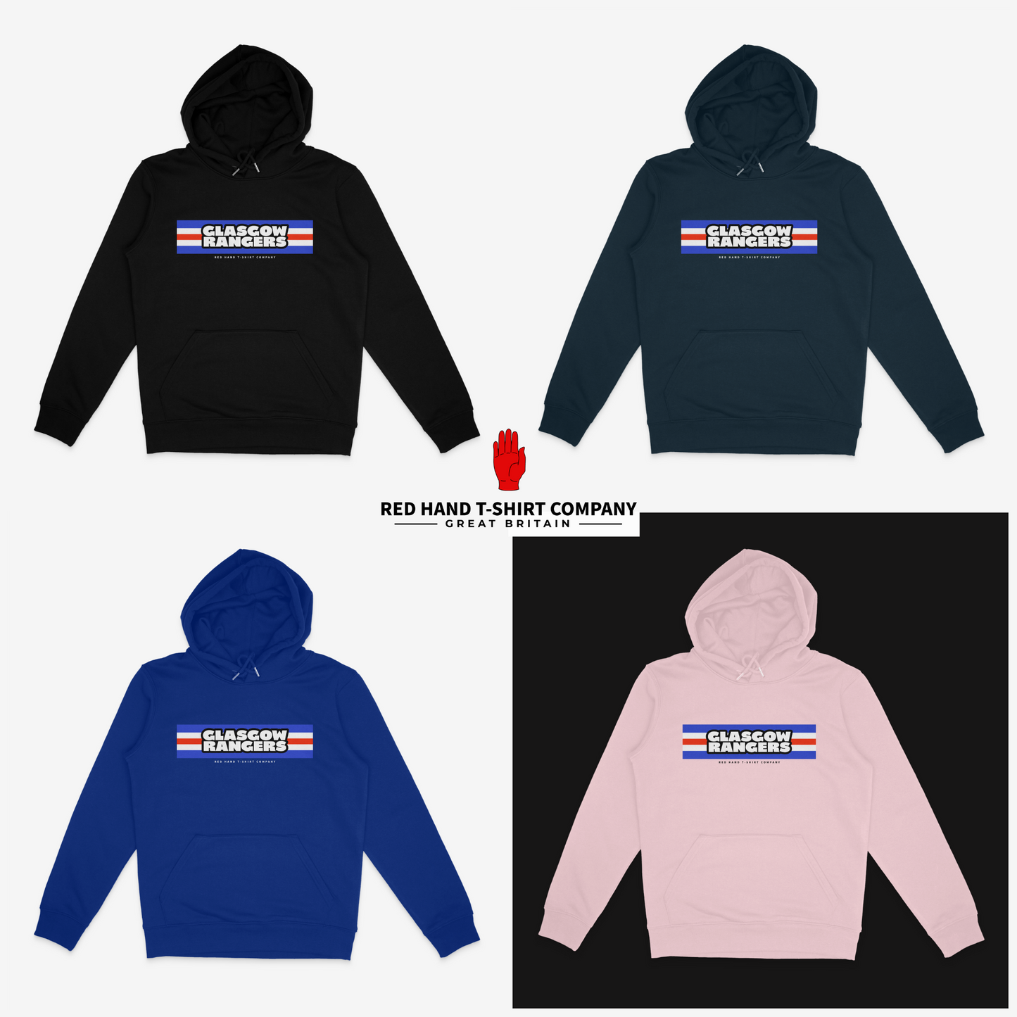 Glasgow Rangers Five Stripe Kids Hoodie