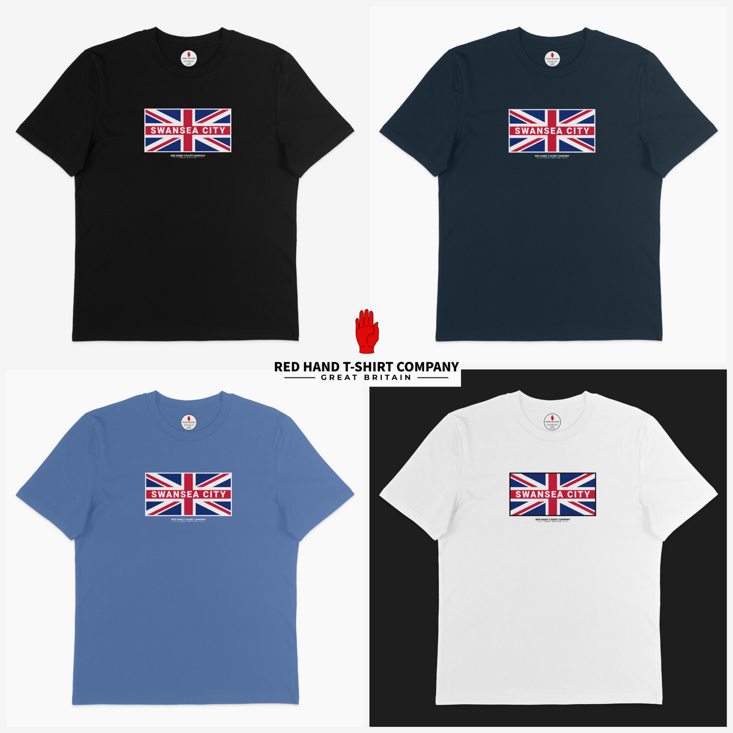 Swansea City Union Jack T-shirt
