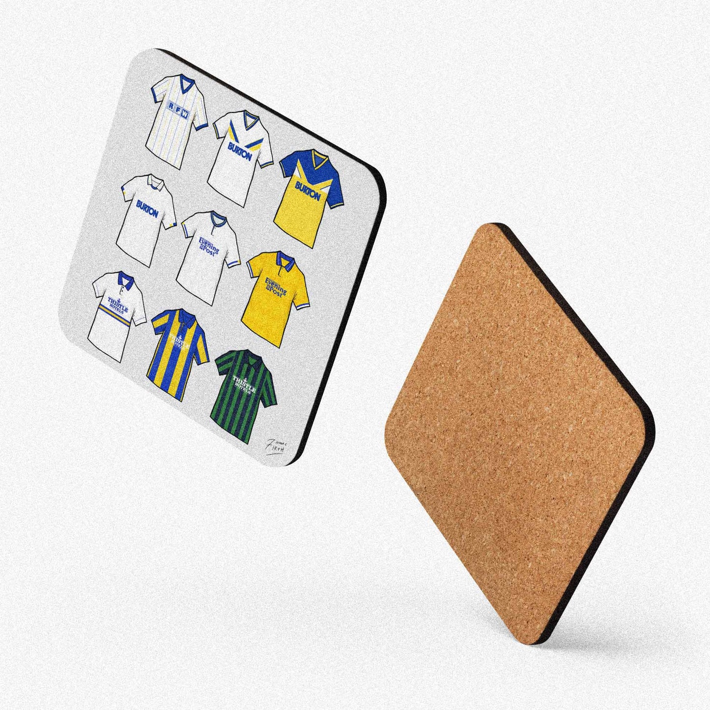 Leeds Retro Shirts Football Coaster