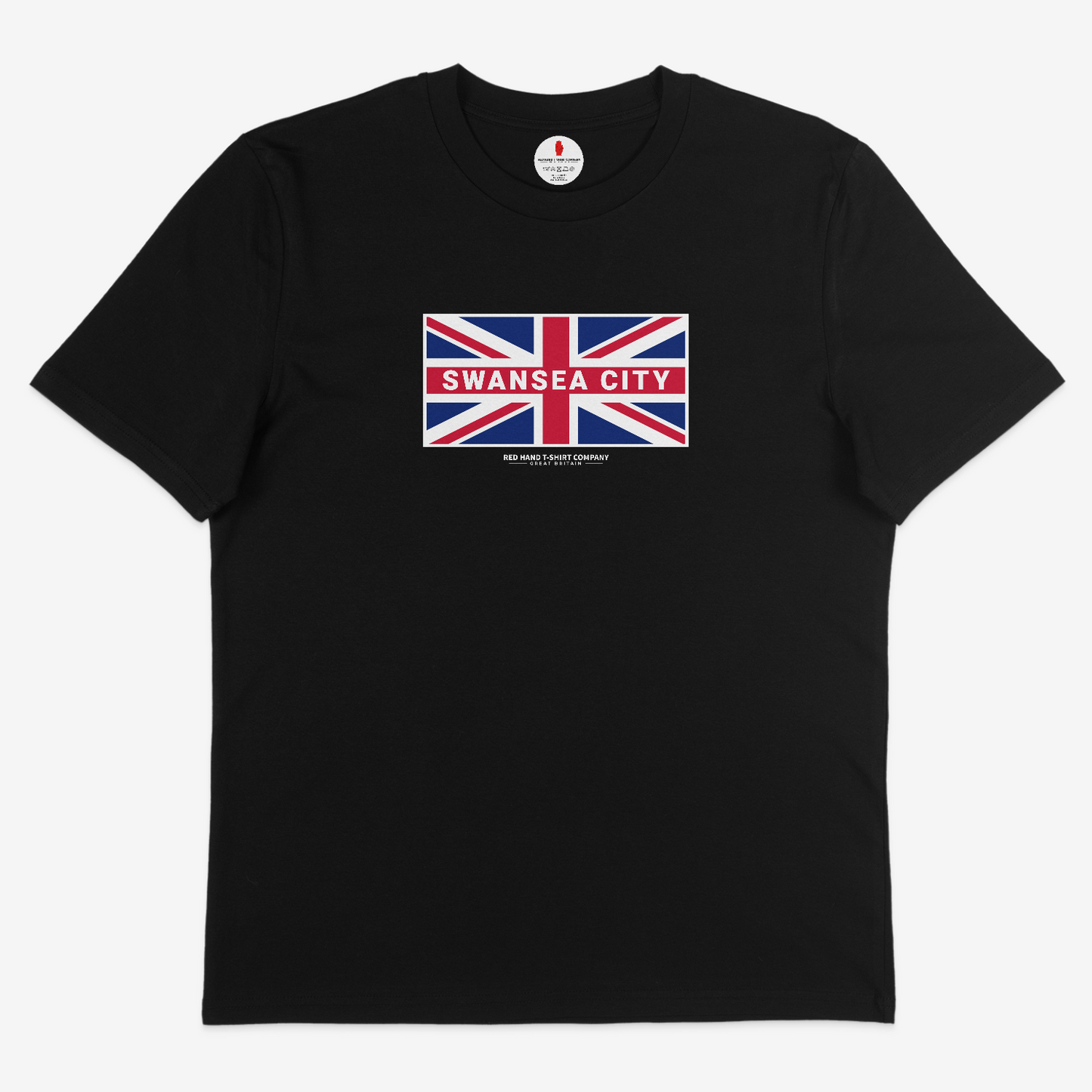 (Sale) Swansea City Union Jack T-shirt - Medium Black