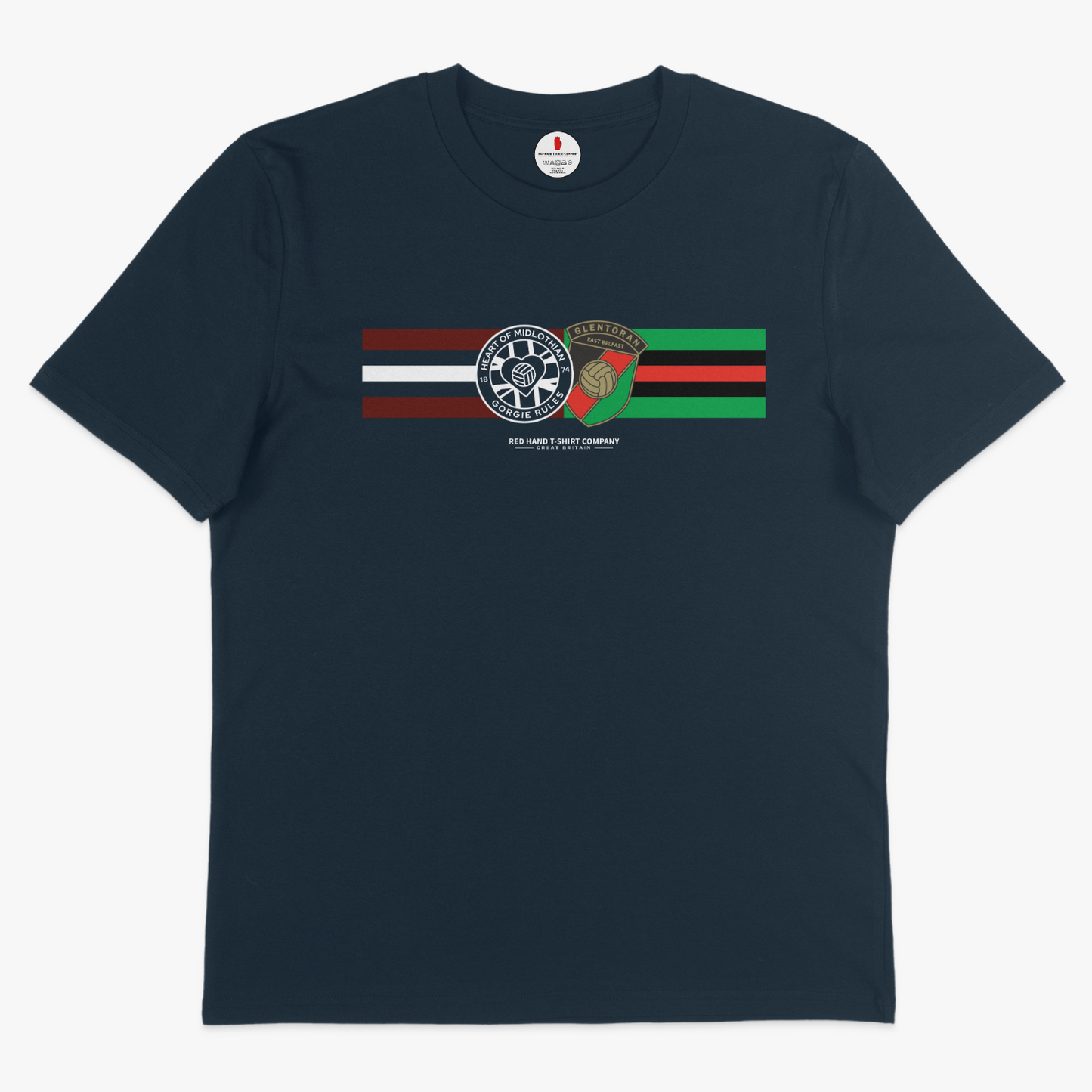 Hearts Glentoran Five Stripe T-shirt
