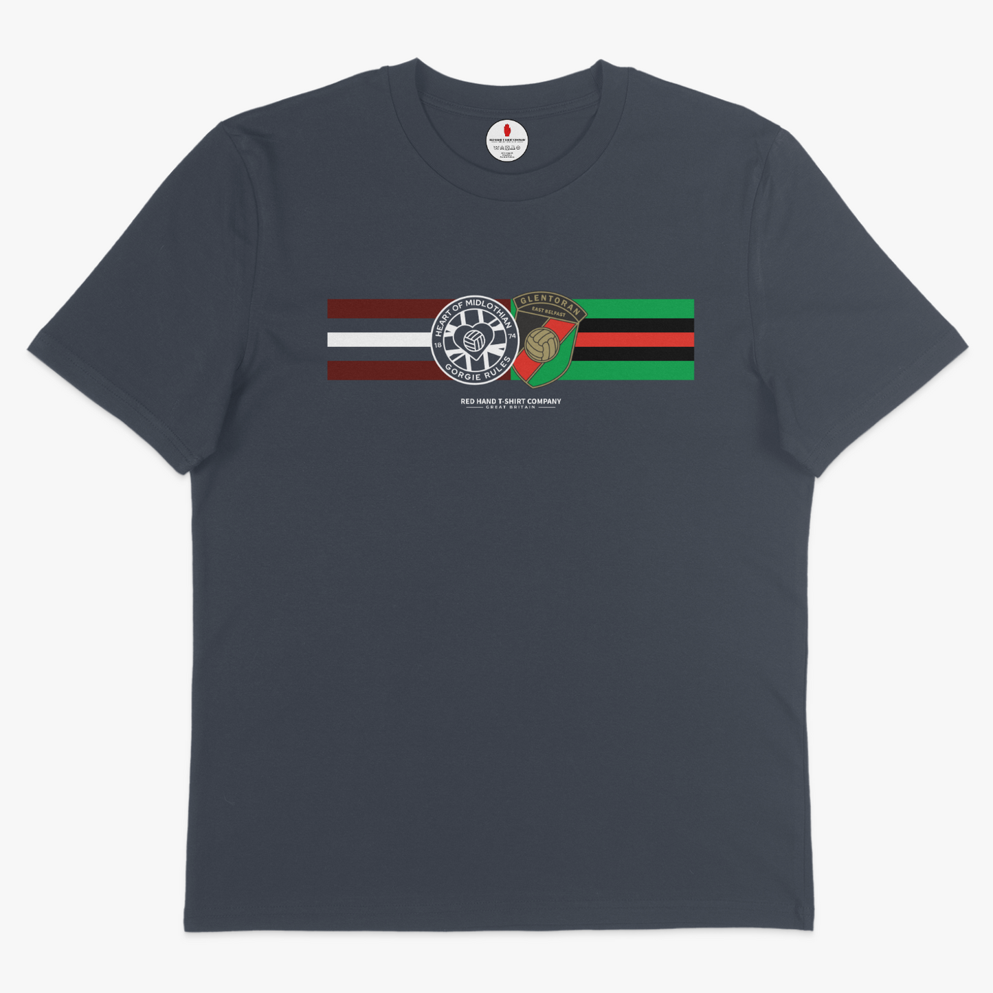 Hearts Glentoran Five Stripe T-shirt