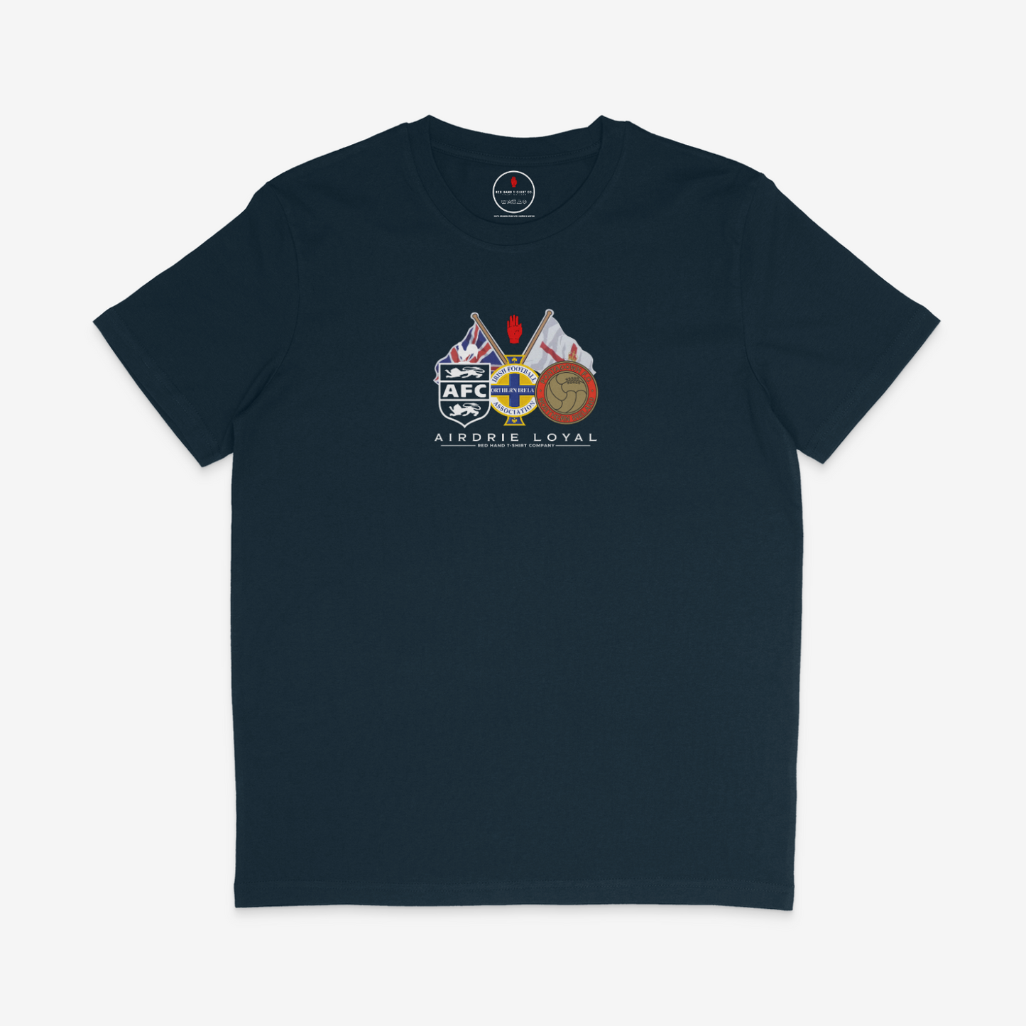 Airdrie Portadown T-shirt: Black, Red, Navy, Orange