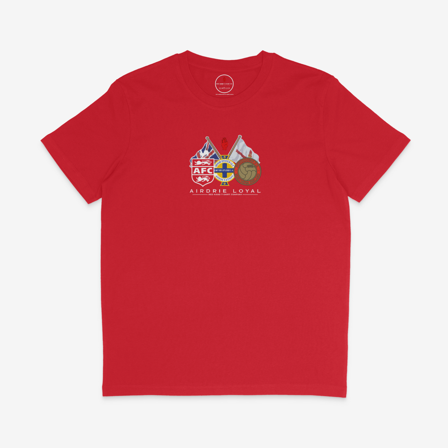 Airdrie Portadown T-shirt: Black, Red, Navy, Orange