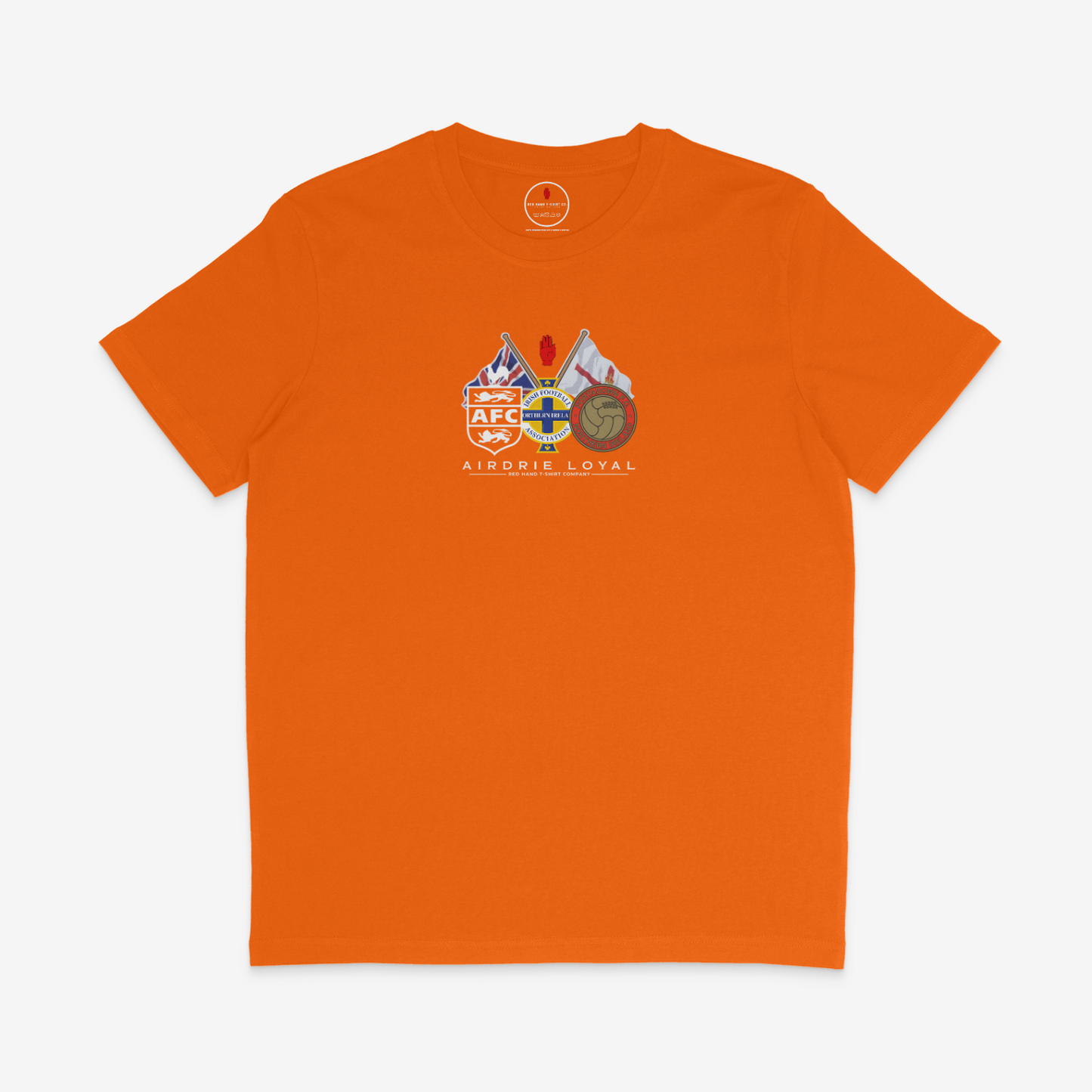 Airdrie Portadown T-shirt: Black, Red, Navy, Orange