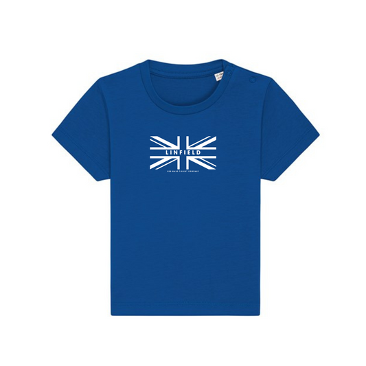 Linfield Union Flag Baby T-Shirt - Royal Blue