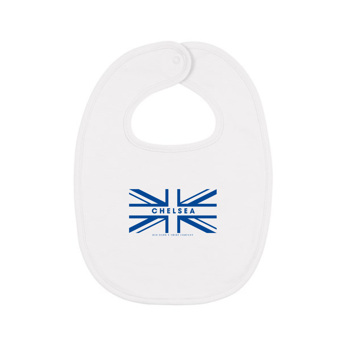 Chelsea Union Flag Baby Bib - White