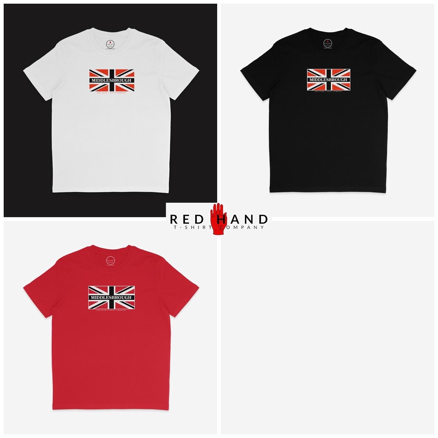 Middlesbrough Union Jack T-shirt: Black, White, Red