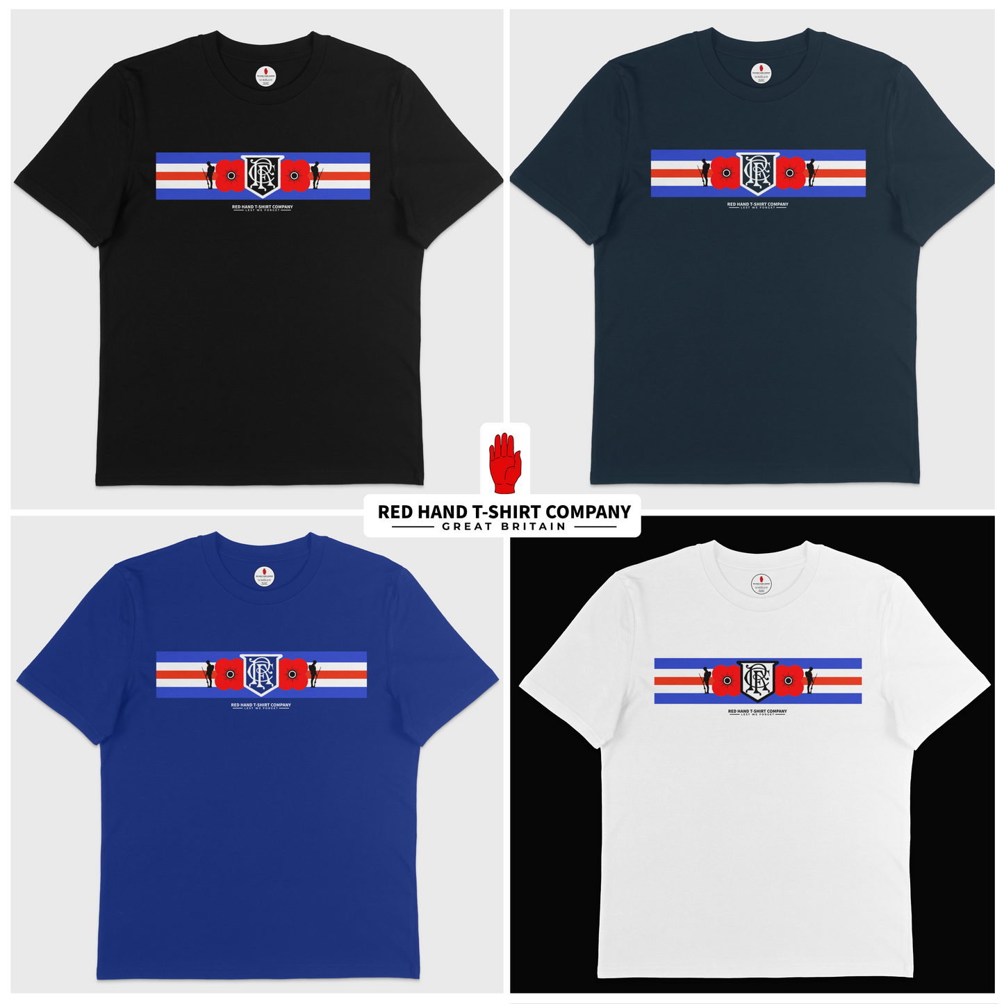 Rangers Poppy Five Stripe T-shirt