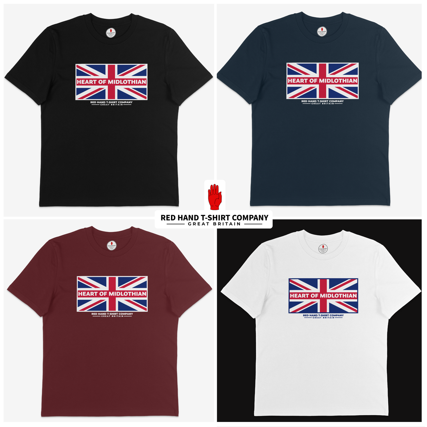 Heart Of Midlothian Union Jack T-shirt