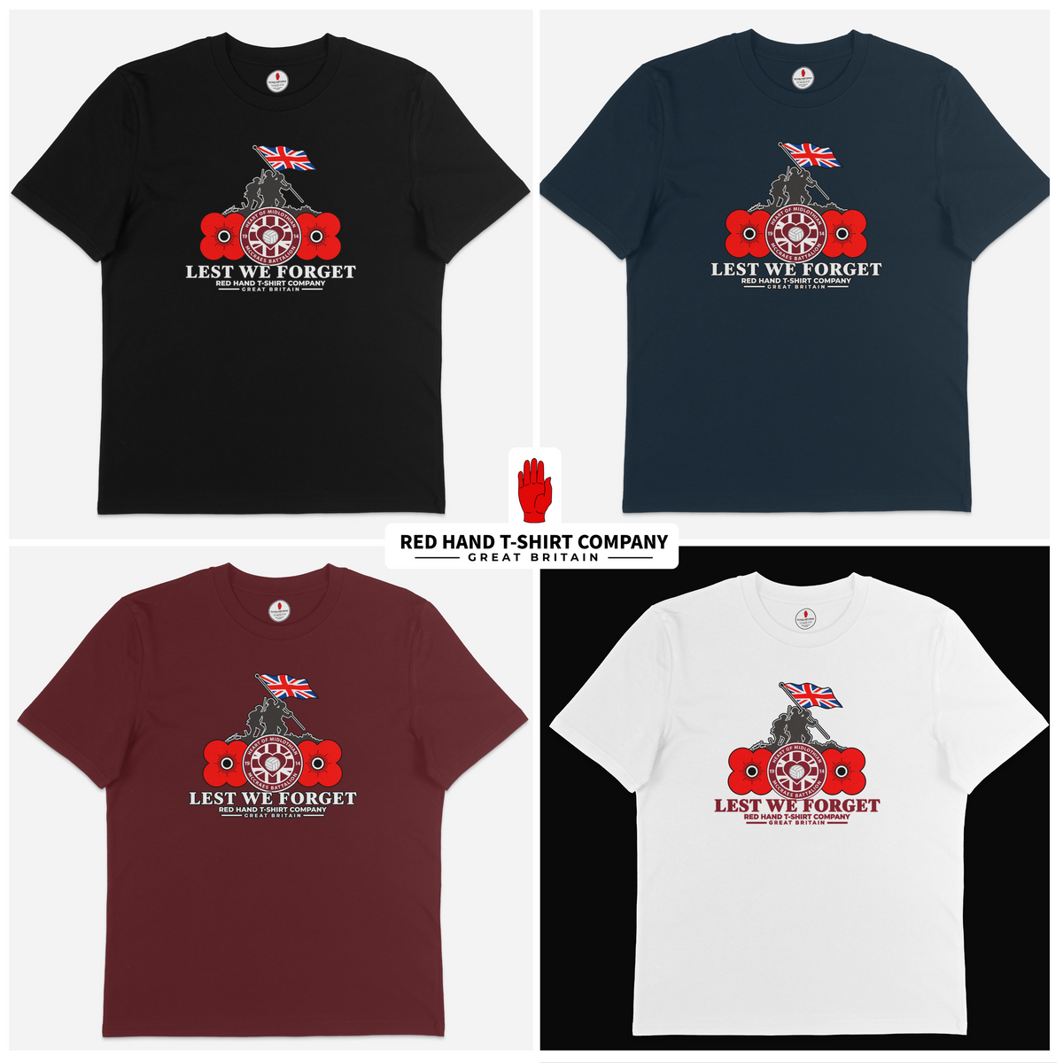 Hearts Lest We Forget T-shirt