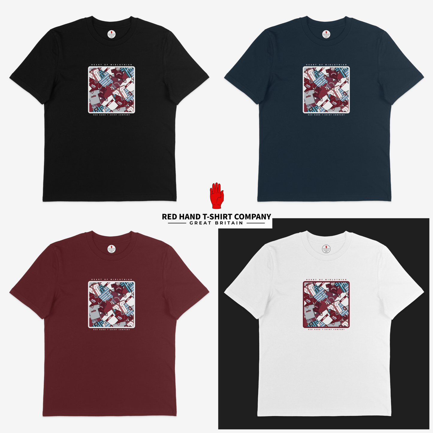 Heart Of Midlothian Retro Kit T-shirt