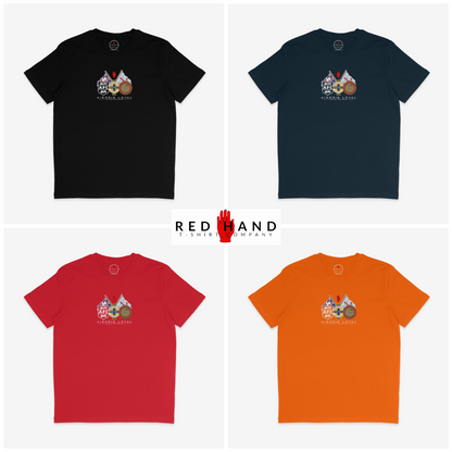 Airdrie Portadown T-shirt: Black, Red, Navy, Orange