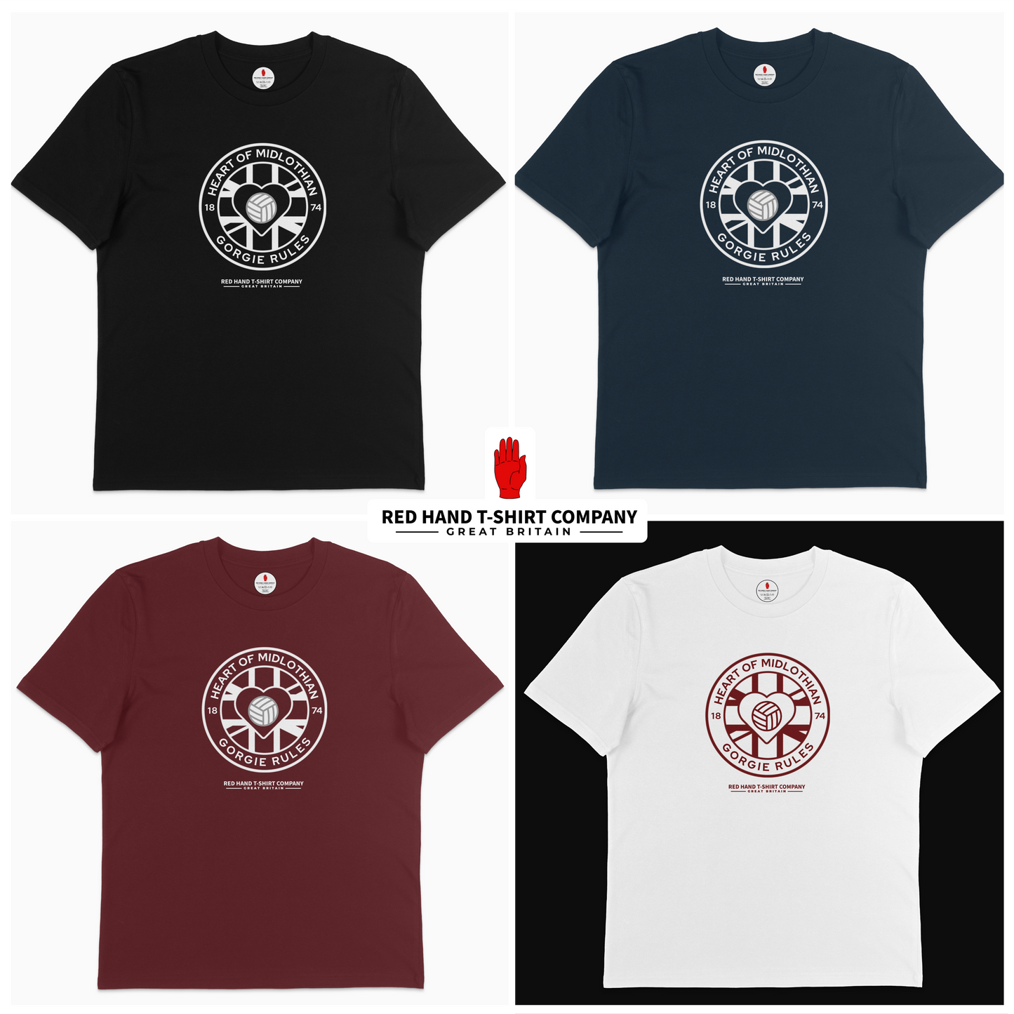 H.O.M Gorgie Rules Badge T-shirt