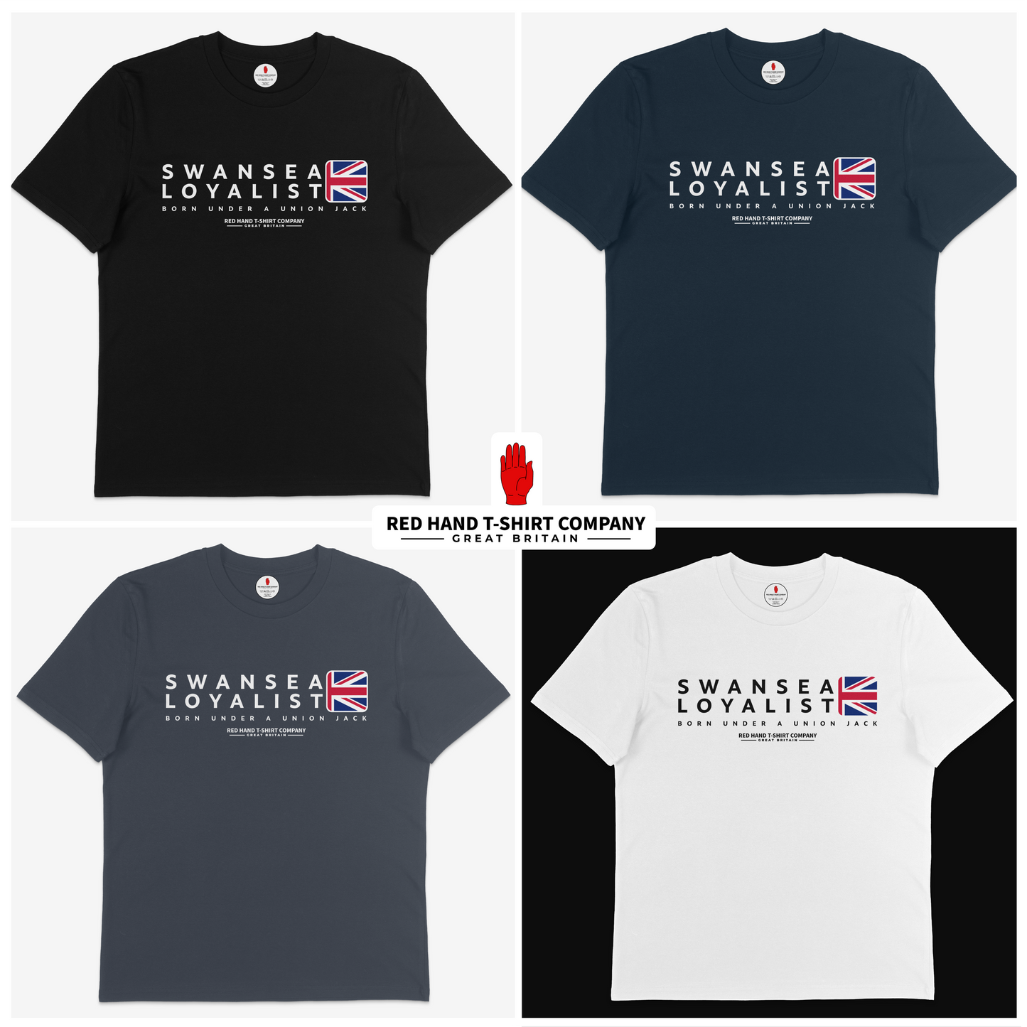 Swansea Born Under A Union Jack T-shirt