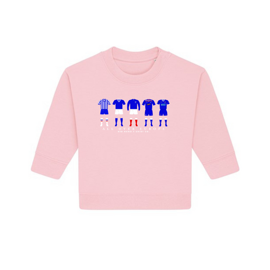 All Over Europe Baby Sweatshirt - Pink