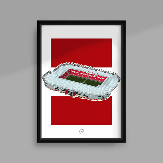 Riverside Middlesbrough Stadium Memorabilia Poster Print