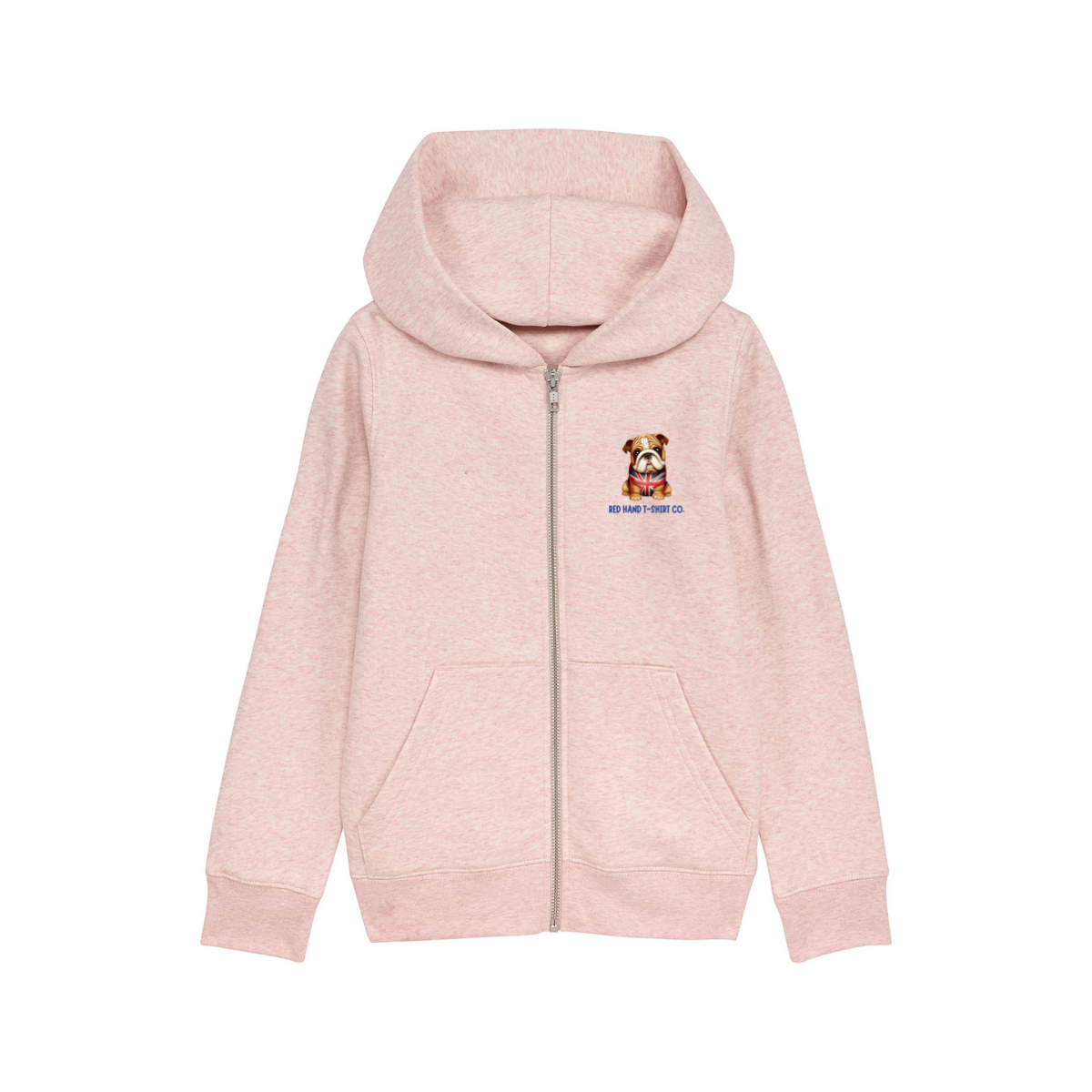 Bulldog Zip Hoodie - Pink