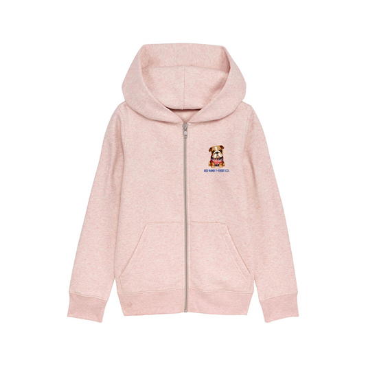 Bulldog Zip Hoodie - Pink