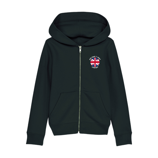 Circle Union Jack Zip Hoodie - Black