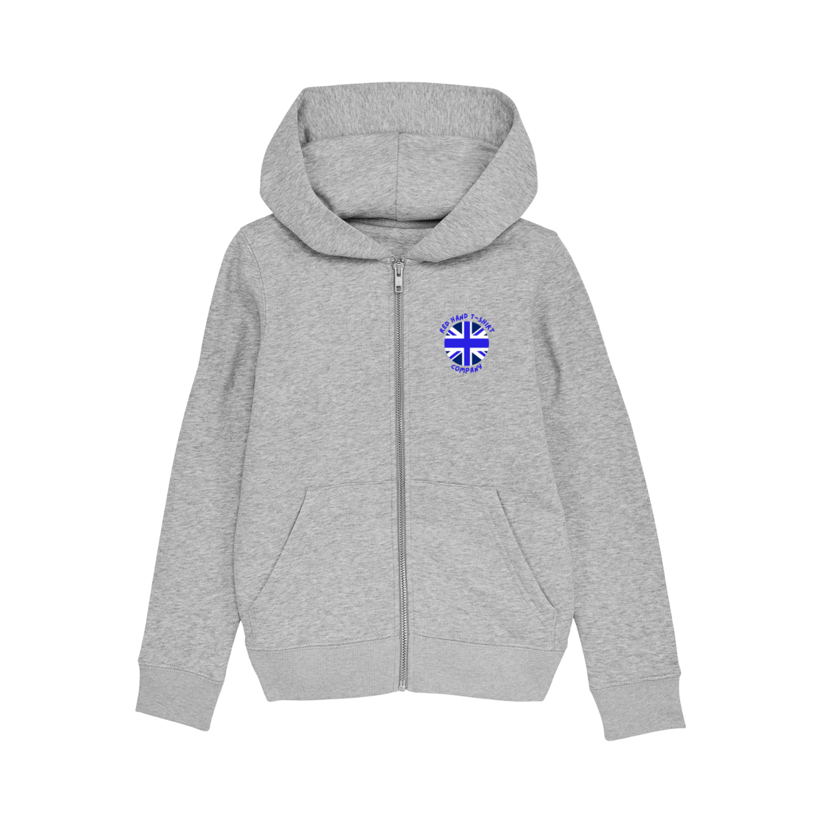 Circle Union Jack Zip Hoodie - Grey