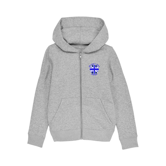 Circle Union Jack Zip Hoodie - Grey