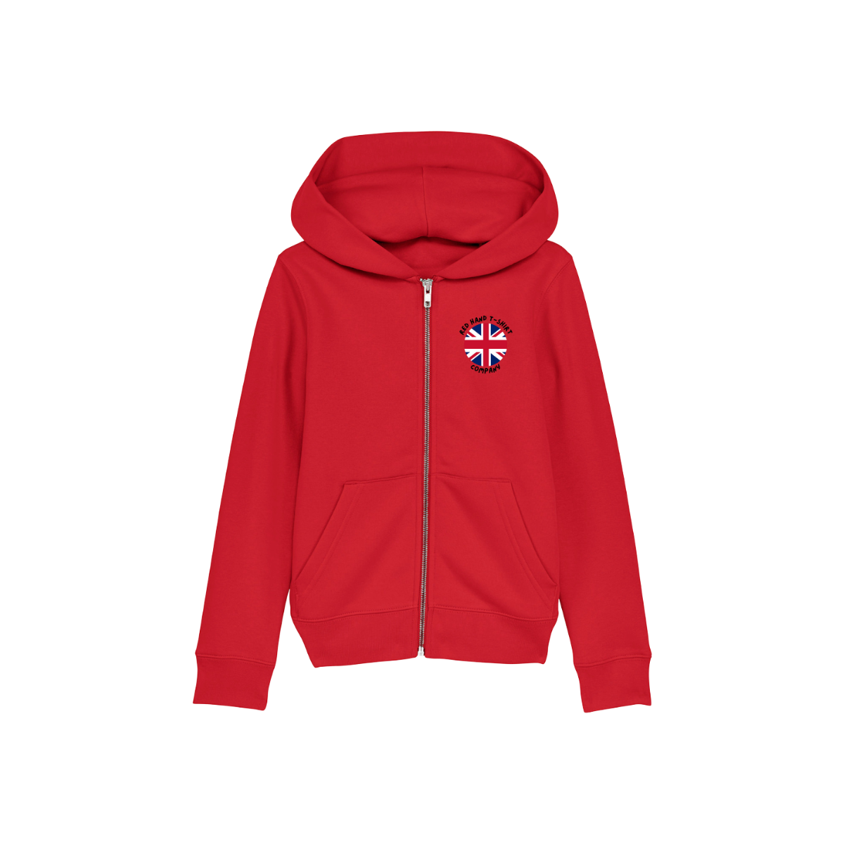 Circle Union Jack Zip Hoodie - Red