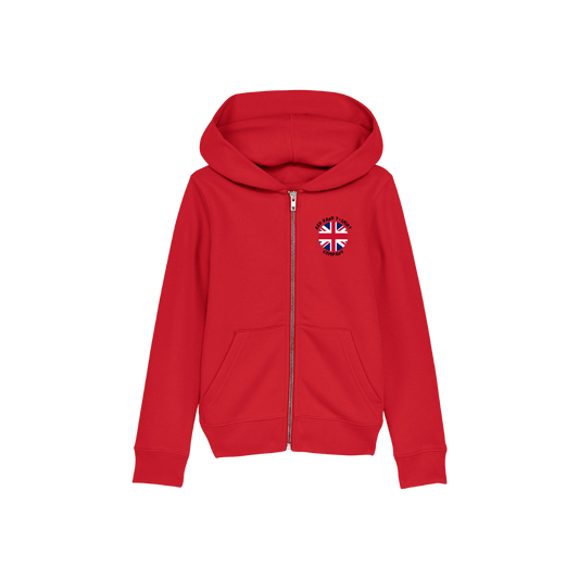 Circle Union Jack Zip Hoodie - Red