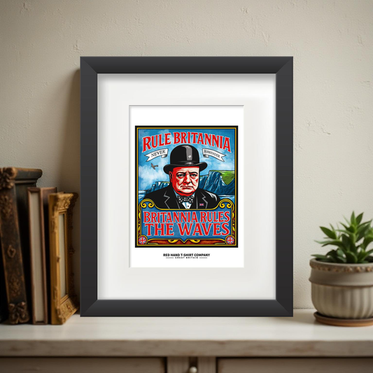 Churchill Never Surrender A4 Print