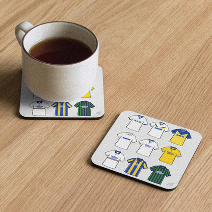 Leeds Retro Shirts Football Coaster