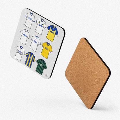 Leeds Retro Shirts Football Coaster