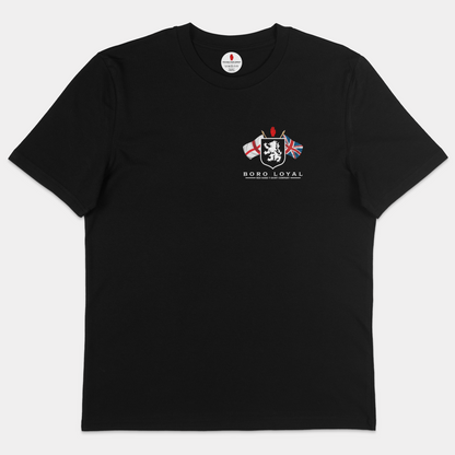 Boro Loyal Crossed Flags T-shirt (Breast Print)