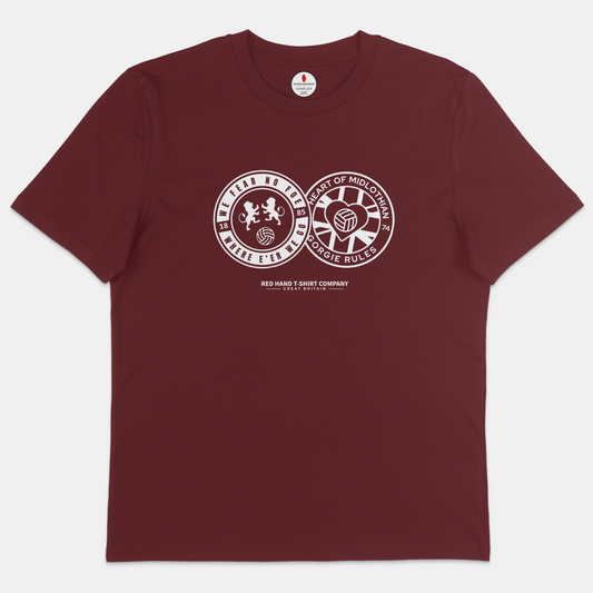 (Sale) Millwall Hearts T-Shirt - Large Burgundy