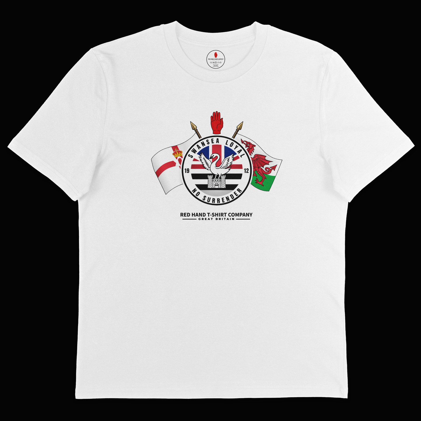 Swansea Loyal Crossed Flags T-shirt