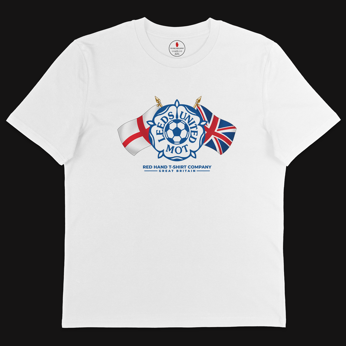 Leeds United Crossed Flags T-Shirt