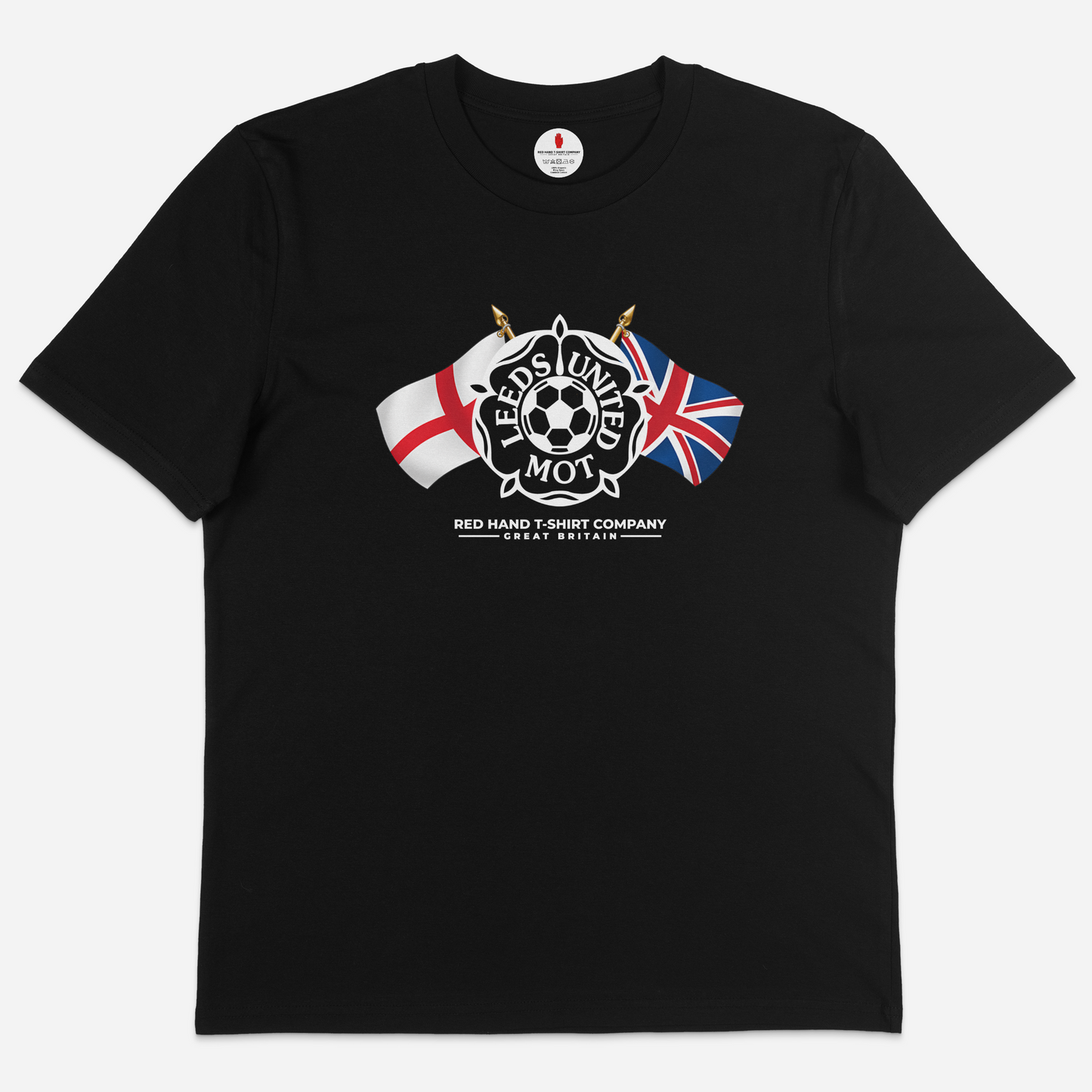 Leeds United Crossed Flags T-Shirt