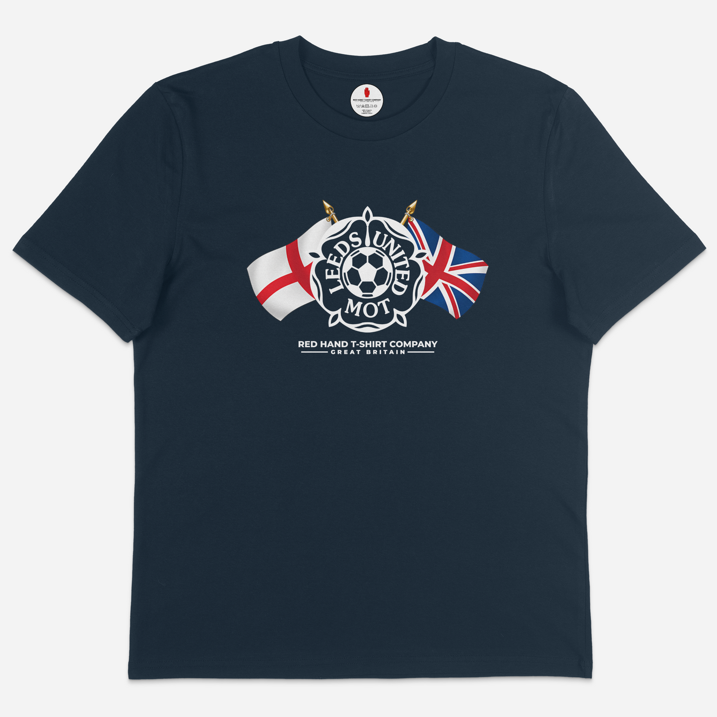 Leeds United Crossed Flags T-Shirt
