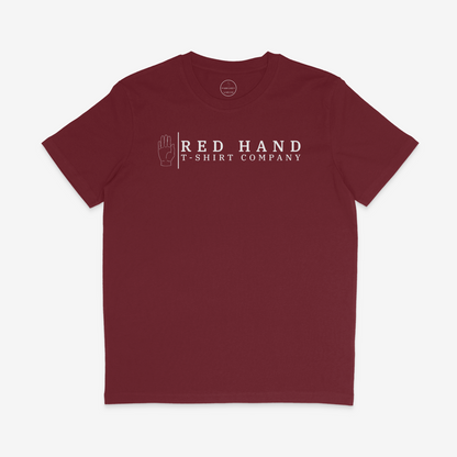 (Sale) Red Hand Banner T-shirt - Medium Burgundy