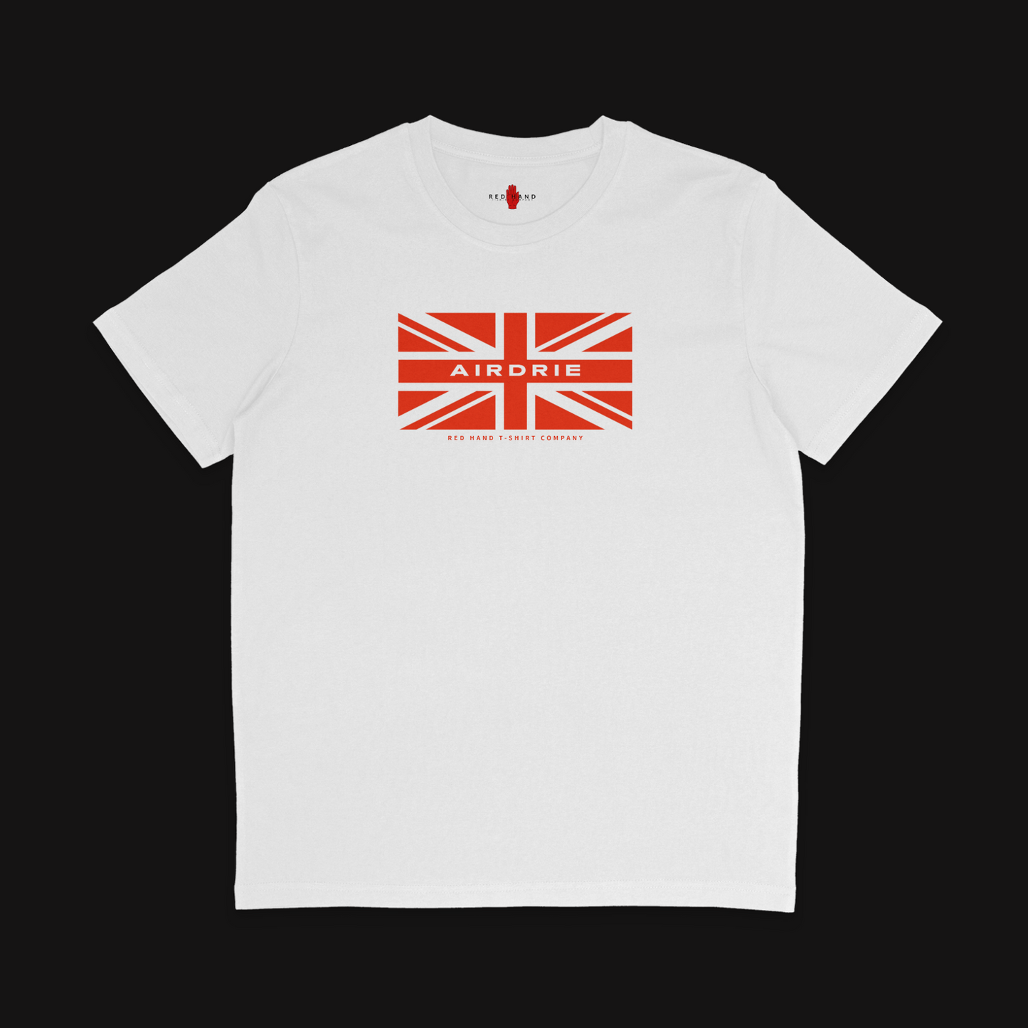 (Sale) Airdrie Union Flag T-shirt- Small White