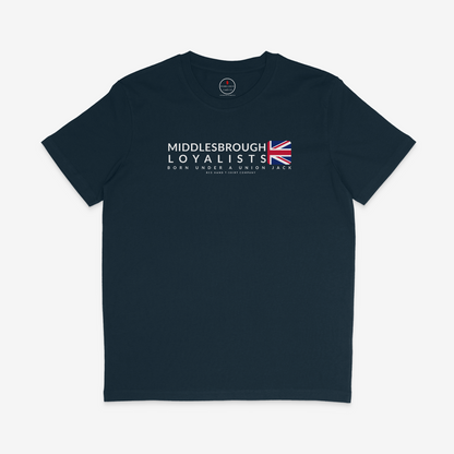 Middlesbrough Loyalists T-shirt: Black, Navy, White, Red