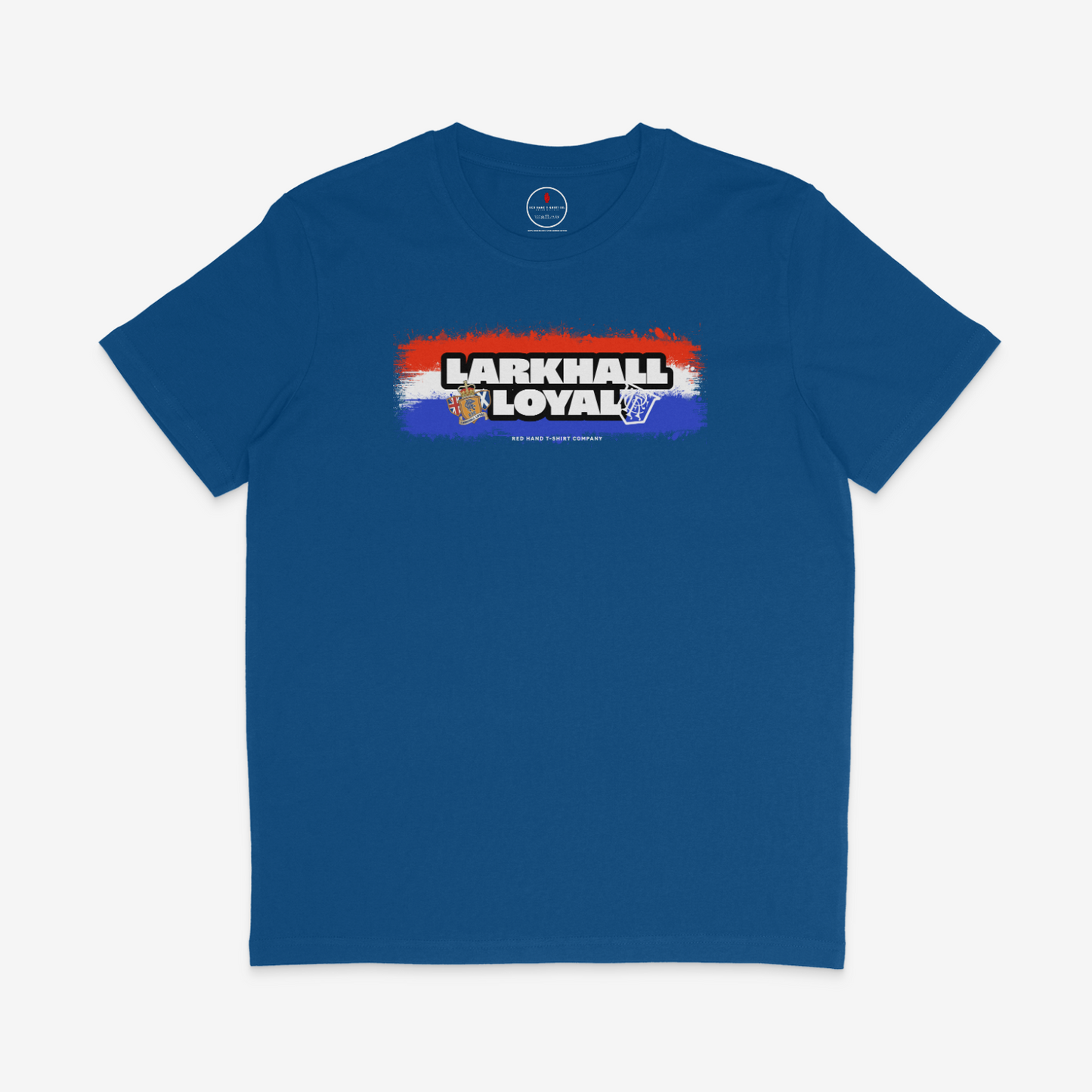 Larkhall Loyal Spray Paint T-Shirt - Blue