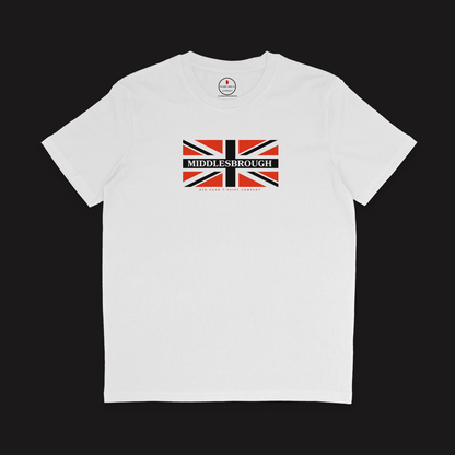 Middlesbrough Union Jack T-shirt: Black, White, Red