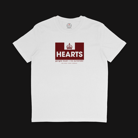 Hearts Crown T-shirt: Black, Burgundy, White, Light Blue