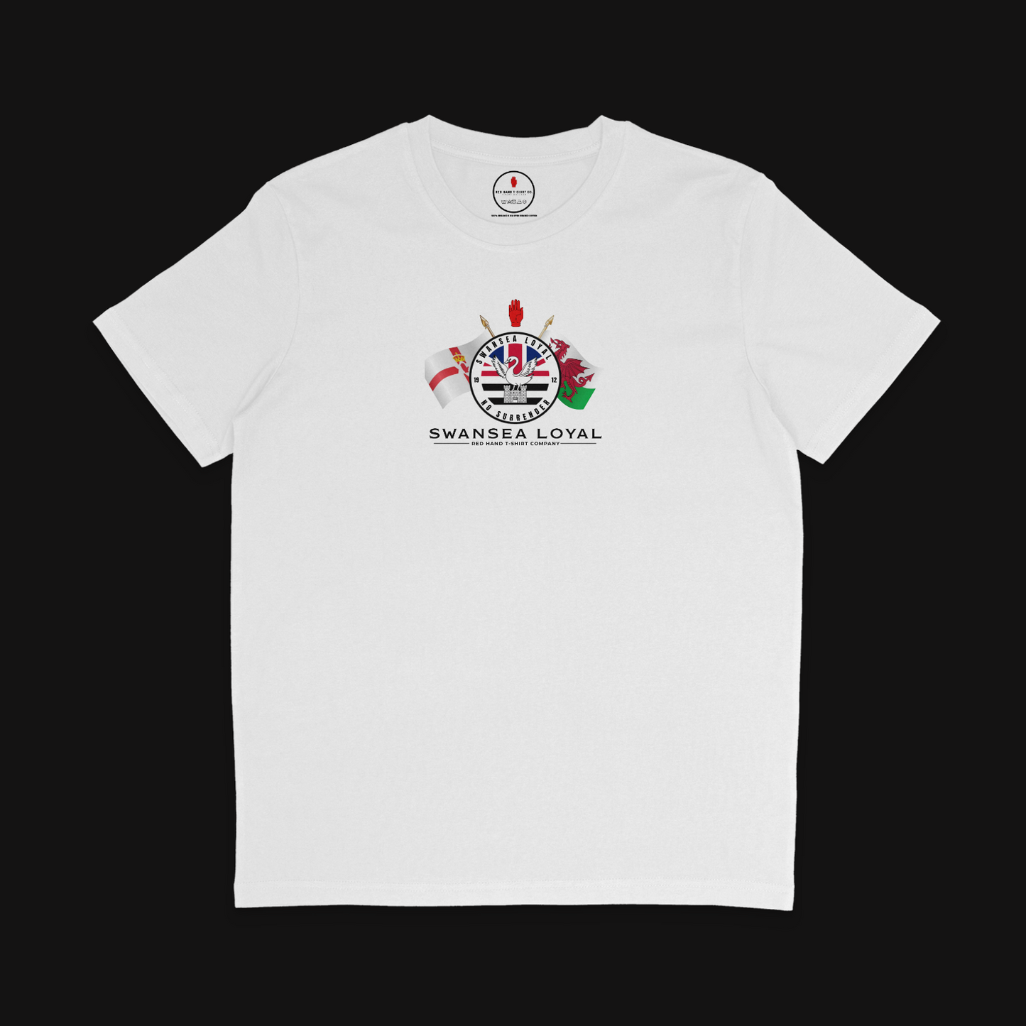 Swansea Loyal Crossed Flags T-shirt