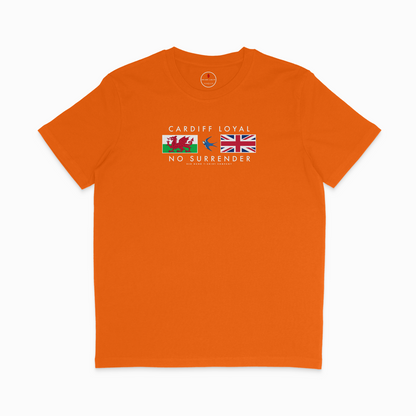 Cardiff Loyal T-shirt: Black, Light Blue, Navy, Orange