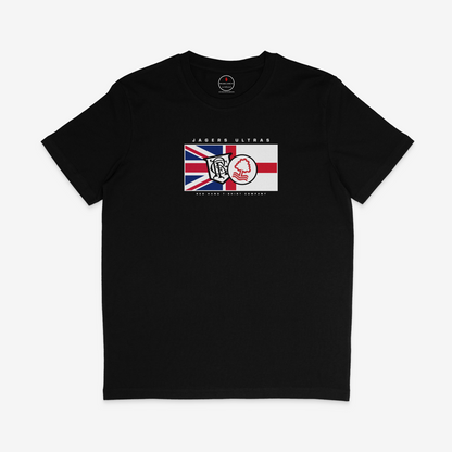 Jagers Ultras T-shirt: Black, White, Red, Blue