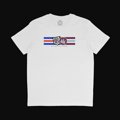 WHU RFC Five Stripe T-shirt: White