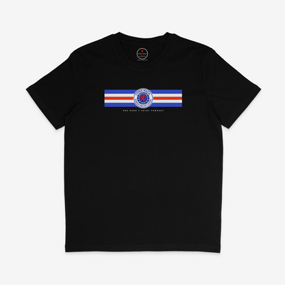 Cowie Mafia T-shirt: Black, White, Navy, Orange