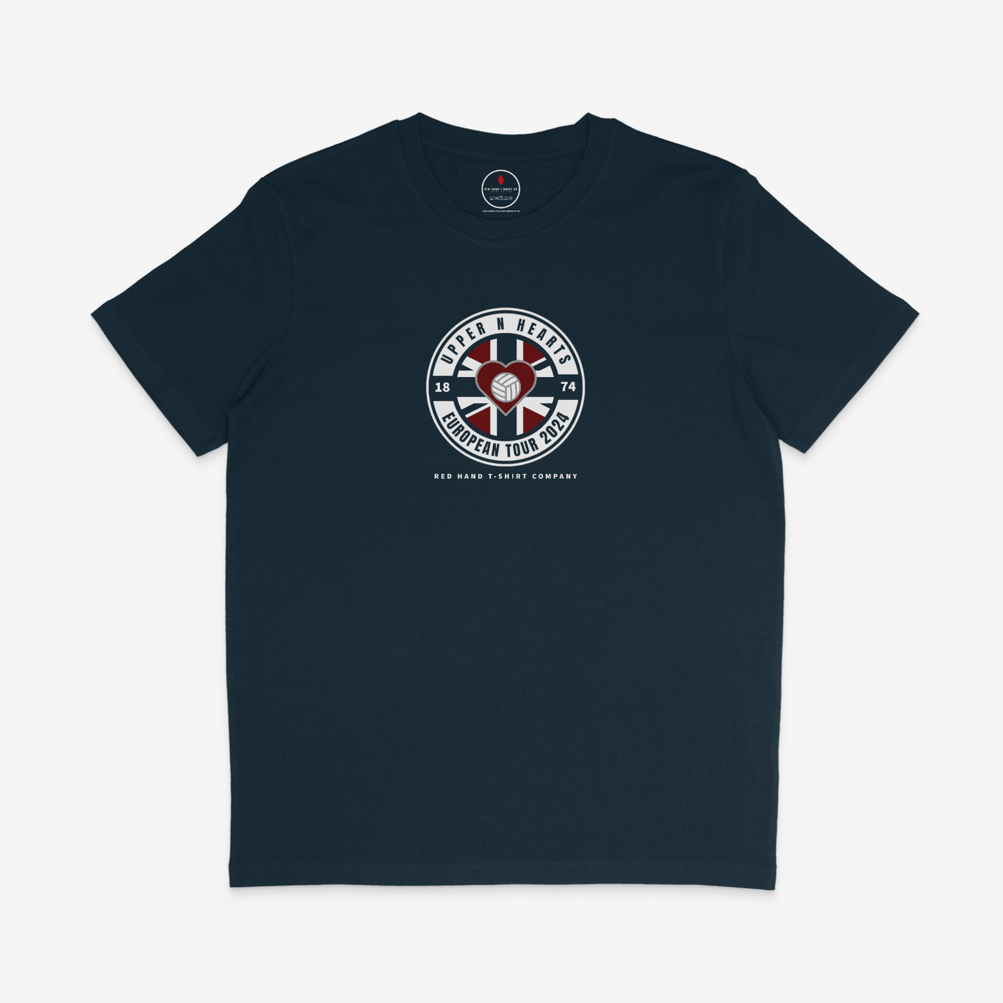 Upper N Hearts T-shirt: Black, Navy, White, Burgundy